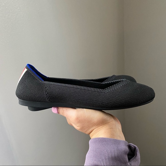 Rothy’s Black Round Toe Black Slip On Flats 7.5 - Picture 4 of 8